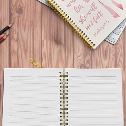 JKMBN Christian Bible Verse Journaling Notebooks, Coquette Pink Bows Spiral Notebook Journal, Christian Gifts for Women Girls, God is Within Her Notebook, Hardcover Lined Notebook 5.5 x 8.3 thumbnail 6