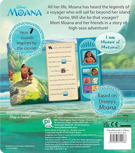 Disney Moana - I Am Moana Little Sound Book - PI Kids (Disney Moana: Play-A-Sound) (Play-A-Song) thumbnail 2