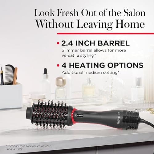 REVLON One Step Volumizer PLUS Hair Dryer and Styler - More Volume, Less Damage, and More Styling Control for Easy and Fast Salon-Style Blowouts, Plus Travel Friendly (Black) thumbnail 8