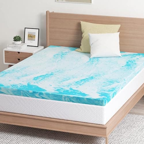 EGO Topper 3 Inch Twin Memory Foam Mattress Topper, Cooling Gel Foam Mattress Topper for Pressure Relief, Ventilated Design Bed Topper in a Box, CertiPUR-US Certified, 38"×75", Medium thumbnail 2