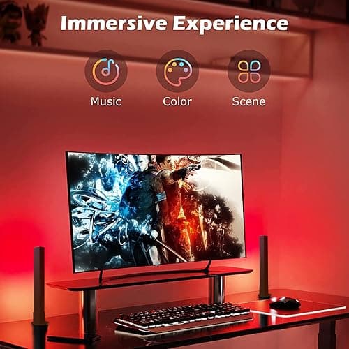 DS Smart LED Light Bars, Gaming Lights, Ambient Light, RGB TV Backlights with Scene Modes and Music Modes for Gaming, Computer Case, PC Monitor, TV, Laptop (Z Series) thumbnail 4