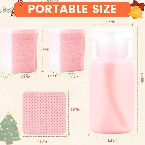 Corconess 400PCS Lint Free Nail Wipes with Dispenser - Gel Nail Polish Remover Wipes with Acetone Dispenser,Lash Extensions Glue Cleaning Wipe with 1PCS Empty Pump Dispenser Bottle Nail Supplies thumbnail 7