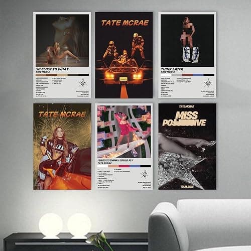 clould fitness A Set Of 6 Tate Poster Mcrae （Unframed） Music Album Cover Signed Limited Edition Poster Canvas Posters 08x12inch(20x30cm) Style-1 thumbnail 5