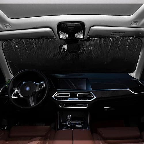 Bow Cherry Pink Windshield Sun Shade Blocks UV Rays Sun Visor Protector Sunshade Accordion Folding Sun Reflector Auto for Car Truck SUV to Keep Your Vehicle Cool thumbnail 7