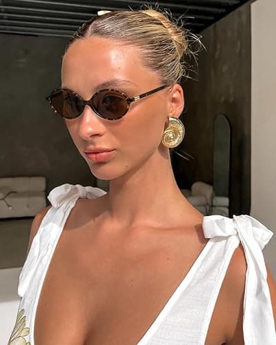 Retro Oval Sunglasses thumbnail 6