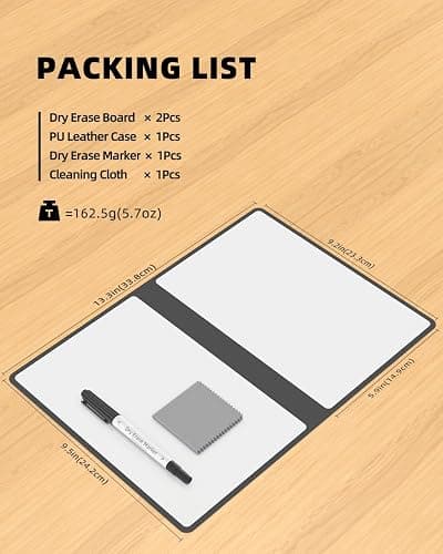 Mehaving Portable Small White Board Dry Erase Board, Reusable 9.5 * 6.6in Notebook Memo, Office Home Supplies Desk Accessories MH760 (Pink) thumbnail 3