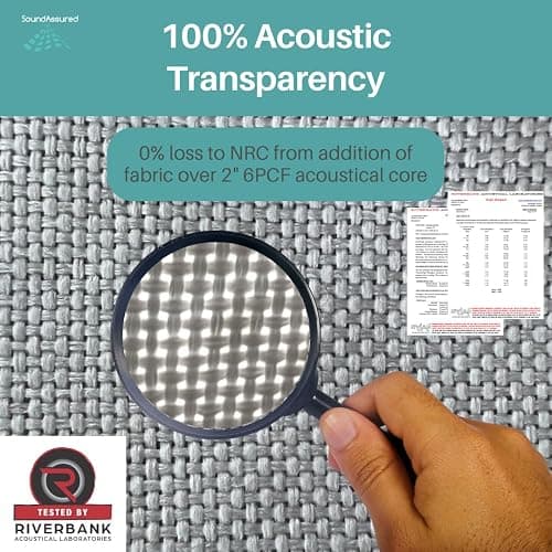 SoundAssured Acoustical Fabric - Acoustically Transparent Fabric for Making Acoustic Panels - DIY Sound Panel Acoustic Fabric (Black) thumbnail 7