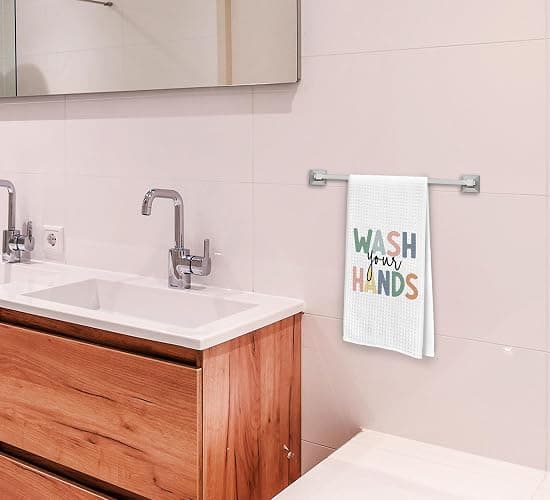 Dwept Kids KidBathroom Decor, Kids Hand Towels, Kids Bathroom Accessories, Little Girls Boys Bathroom Kitchen Decor forKids, Wash Your Hands Boho Nursery Dish Towels Tea Towels for KitchenBathroom thumbnail 5