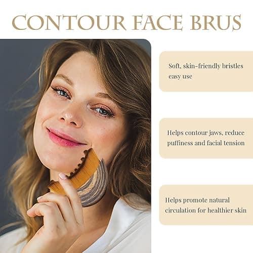 Lymphatic Drainage Massager Face, Lymphatic Contour Face Brush, Dry Brushing with Ergonomic Design to Relieve Fatigue & Fit Skin Precisely (1PCS) thumbnail 5