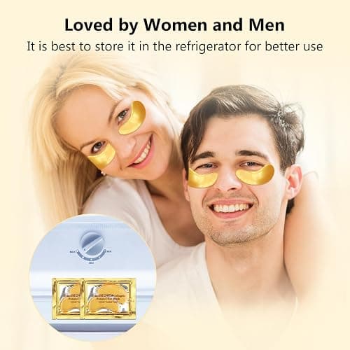Adofect Under Eye Patches 30 Pairs, 24K Gold Under Eye Mask with Hyaluronic Acid for Dark Circles and Puffy Eyes, Bachelorette Party Accessories, Bridesmaid Gifts, Daily Skin Care thumbnail 9