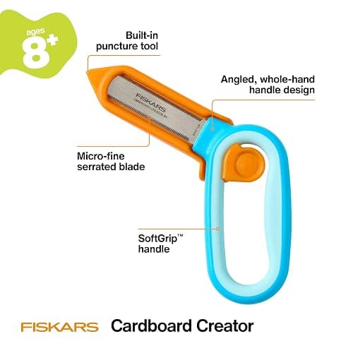 Fiskars 5" Kids Cardboard Creator, Safer Cardboard Cutting Tool thumbnail 8
