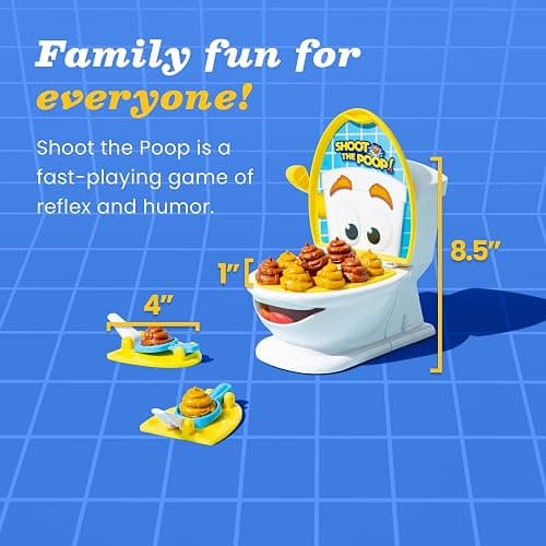 Brybelly Shoot The Poop – The Original Talking Toilet Game for Kids & Families – Funny Fast-Action Poop-Launching Game with Sounds & Silly Humor for Ages 4+ thumbnail 2