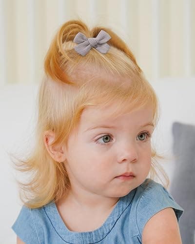 jollybows Mini Lined Hair Clips Bows for Babies, Infants, Toddlers, Girls and Teens - 40pcs 2" Tiny Barrettes - Shape A-20 colors thumbnail 5
