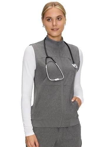 Scrubs Vest for Women – Cozy Scrubs Comfort Fit Stretch Nurse Vest for Healthcare Professionals with 3 Pockets thumbnail 8