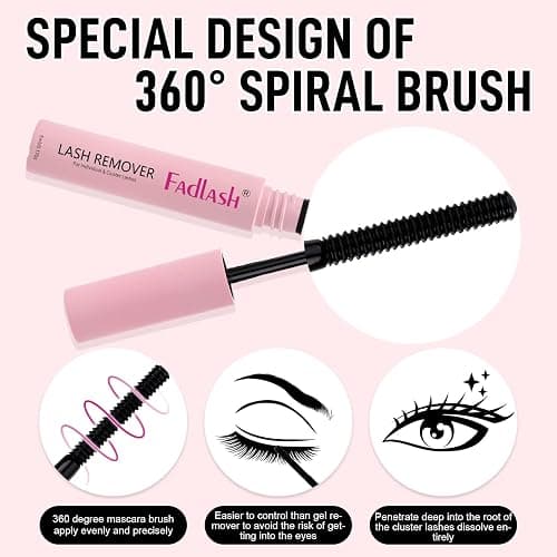 Cluster Lash Glue Remover 5 ML Lash Remover for Cluster Lashes Soothing Oil Lash Glue Remover Mascara Wand Eyelash Extension Remover Self Use at Home thumbnail 3
