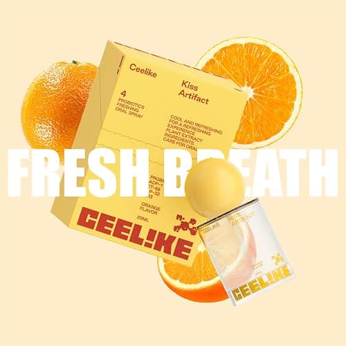 CEELIKE Oral Spray – Fresh Breath, Dual Cooling Experience & Convenient On-The-Go Design – Perfect for Freshening Breath Anywhere, Anytime (Orange, 1 Count) thumbnail 2