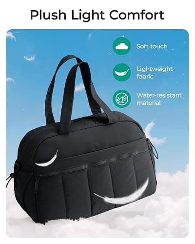 BAGSMART Gym Bag for Women, Duffle Bag for Travel with Wet Pocket, Lightweight Carry on Weekender Duffel, Water Resistant thumbnail 5