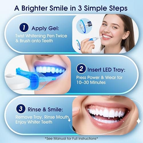 Teeth Whitening Kit – 3 Teeth Whitening Pens + 2 Desensitizing Pens – LED Light – 35% Carbamide Peroxide – Safe & Dentist-Recommended – Fast 7-Day Visible Whitening + Remineralizing Care thumbnail 5