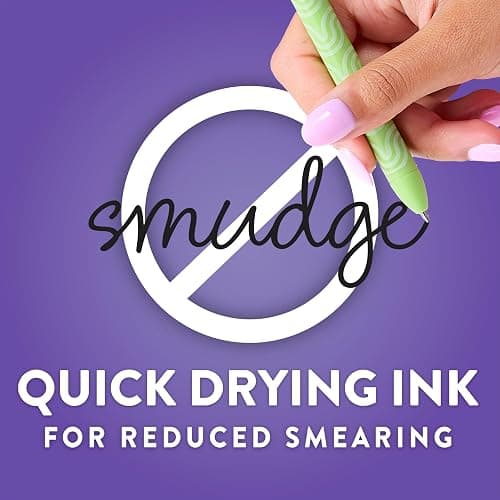 Paper Mate InkJoy Gel Pens, Fashion Barrels, Retractable, Medium Point (0.7mm), Smooth Writing, Black Ink, 6 Count - Trendy Office Supplies thumbnail 2