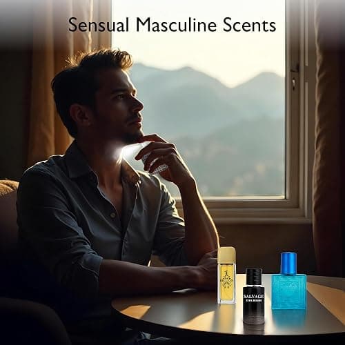 Signature Scent 4-Piece Mini Fragrance Set for Men Includes Savvy/1 Billion/Verse/Valentine Collection of Woody, Spicy, Citrus & Aromatic Fragrance Non-Irritating Ingredient Each One in 30ml Bottle thumbnail 5
