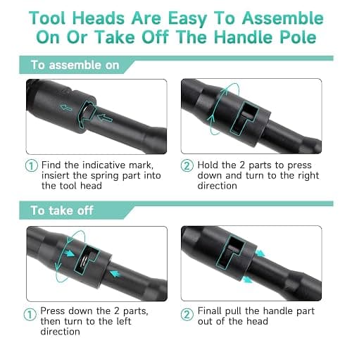 hygger Small Aquarium Cleaning Tools, 4 in 1 Fish Tank Cleaner Kit with Handle,Fish Net,Algae Scraper,Clean Brush,Flat Sponge thumbnail 6
