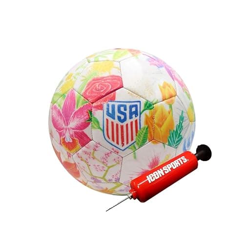 Icon Sports Officially Licensed U.S. Soccer Federation Size 5 Soccer Ball | Crayola & Fox Sport Collaboration Flower Ball by Elysa Garcia (NO Ball Box) thumbnail 6