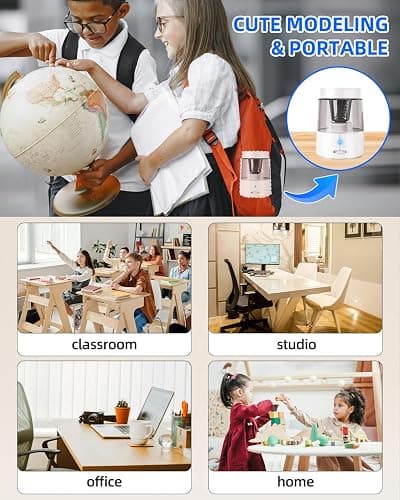 ZMOL Electric Pencil Sharpener, Automatic Pencil Sharpeners Kids, Battery Powered Rechargeable Pencil Sharpeners for Colored Pencils, Auto Stop, Suitable for No.2(6-8mm), School/Home - White thumbnail 9