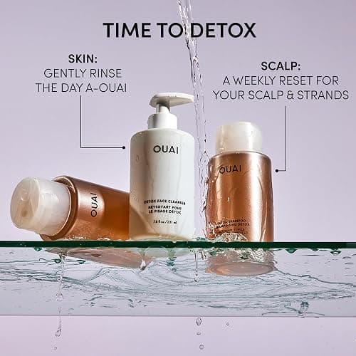 OUAI Detox Facial Cleanser - Deep Cleansing Face Wash with Glycolic Acid, Niacinamide & PHA - Removes Sweat, Dirt & Oil Without Drying - Gentle Face Cleanser for Post-Workout (7.8 Fl Oz) thumbnail 4