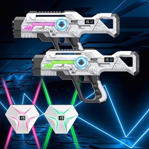 Laser Tag Rechargeable, Lazer Tag Game Set of 2 for Kids Indoor & Outdoor Play, Gift Ideas for Kids Teens and Adults, Cool Toys for Teenage Ages 8 9 10 11 12+Year Old Boy & Girls thumbnail 2