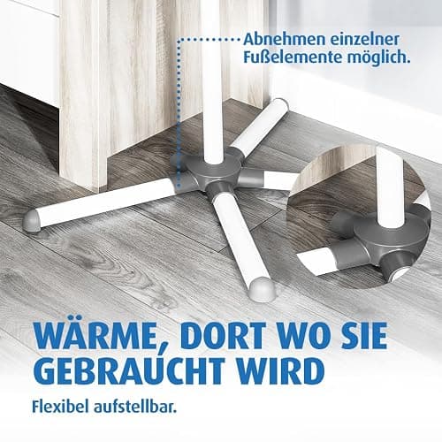 reer Wickeltischstrahler FeelWell 2in1, Standheizstrahler und Wandmontage, 2 Heizstufen, Timer, Kippsicherung, geprüft nach Medizinstandard, Weiß, aus Metall thumbnail 5