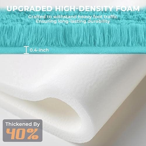 OPPODREAM 4x6 Aqua Blue Rugs for Bedroom, Ultra-Soft Fluffy Area Rugs for Living Room, 4 x 6 Shag Carpet for Nursery, Kids, Girl, Boy, Baby, Plush, Fuzzy, Shaggy, Cute Home Decor thumbnail 7