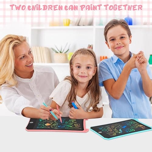 EooCoo Toddler Toys, LCD Writing Tablet for Kids 2 Pack, Kids Stocking Stuffers Toddler Travel Essentials Drawing Pad, No Mess Coloring Books, Road Trip Activities, Age 3-5 Boy Girl Gifts - 8.5 Inch thumbnail 9