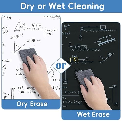 GoClimber 4 Pack Magnetic Microfiber Cleaning Cloth, Dry Erase Erasers Cleaner for Whiteboards, Blackboards, Chalkboards, Glassboards, Home, Office, School, Gray, 10'' x 9.25'' thumbnail 4