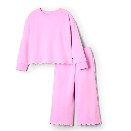 Amazon Essentials x Sofia Grainge Toddlers and Baby Girls' French Terry Pant and Top Set - Image 1