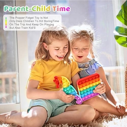 Ranzah Pop Fidget Toy Push Pop Bubble Sensory Toy For Kids And Adults Travel Poppet Toy Squishy Toy For Gifts & Parties ADHD Stress & Anxiety Relief Toy Squeeze Toddler Toy (Peach Heart) thumbnail 2