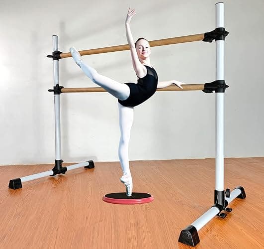 MARFULA 4 Ft Portable Wood Ballet Barre Ballet Bar Dance Barre Freestanding with Carry Bag thumbnail 5