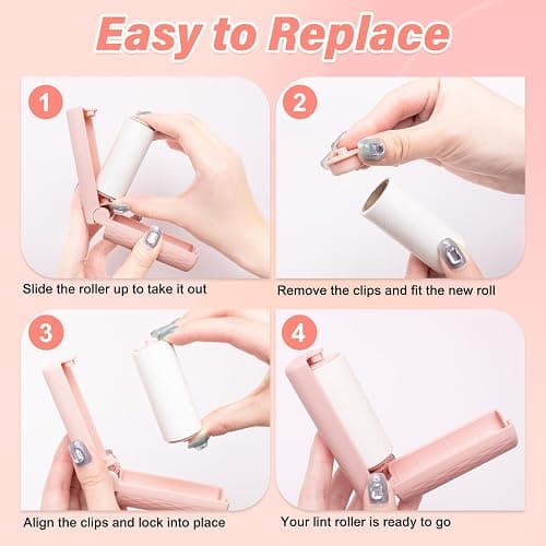 16 Pack Travel Lint Roller with 360 Sheets, Mini Portable Lint Remover | with 4 Handles & 12 Refills,Reusable Pet Hair Remover for Clothes with Cover, Easy to Clean for Luggage Use thumbnail 7