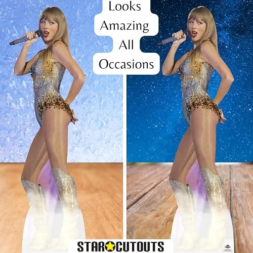 Star Cutouts CS1227 Taylor On Stage Swift with Free Mini Standee Perfect for Birthdays, Gifts, Parties & Fans thumbnail 5