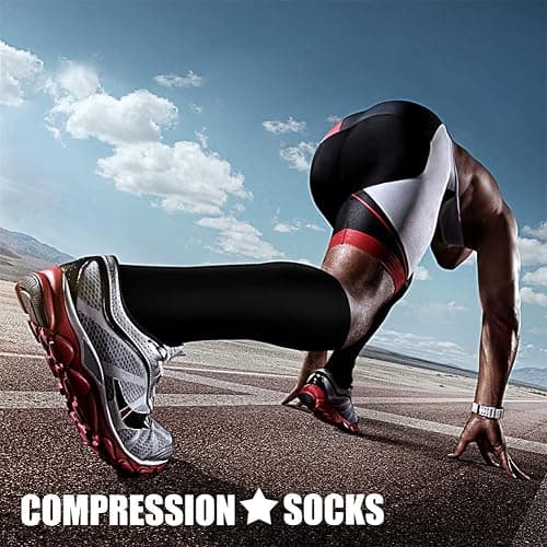 CHARMKING Compression Socks for Women & Men Circulation (3 Pairs) 15-20 mmHg is Best Support for Athletic Running Cycling thumbnail 3