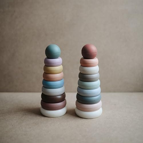 mushie Stacking Rings Toy | Made in Denmark (Rustic) thumbnail 6