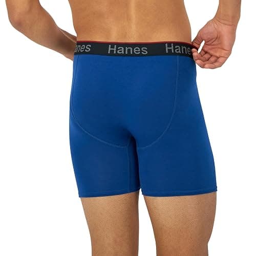 Hanes Men's Anti-Chafing Underwear Pack, 3-Pack, Total Support Pouch Moisture-Wicking Boxer Briefs, Trunks, or Long Leg thumbnail 3