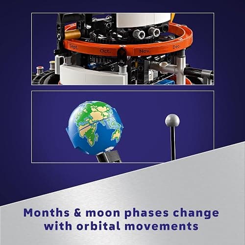LEGO Technic Planet Earth and Moon in Orbit Building Set, Outer Space Birthday Gift for 10 Year Olds, Solar System Toy for Imaginative, Independent Play, Space Room Décor for Boys & Girls, 42179 thumbnail 5