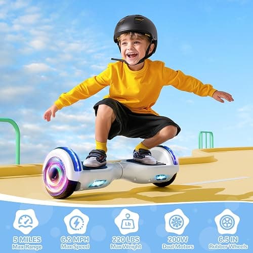 SISIGAD Scooter, 6.5" Flash Wheels & Corlorful LED Lights, All for Girls Boys Kids Ages 6+ thumbnail 2