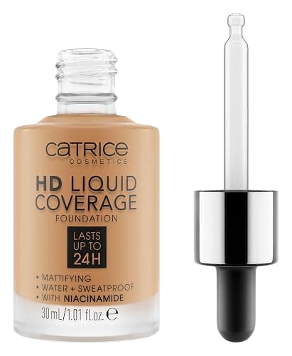 Catrice | HD Liquid Coverage Foundation | 24H Wear, Matte Finish, High Coverage, Waterproof Formula with Niacinamide | Vegan & Cruelty Free (048 | Desert Beige) - Image 1