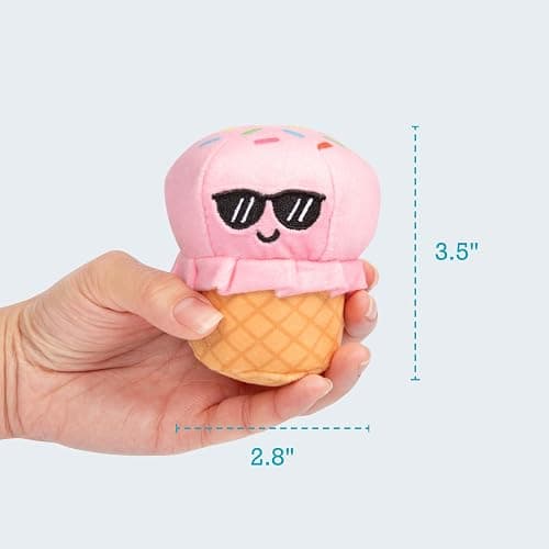 Emotional Support Ice Cream Cones by Relatable, Cuddly Stuffed Animals and Toys, Squishy Toys and Plushies, Great Gift Ideas for Loved Ones of All Ages, Includes 5 Plushies with Carrying Basket thumbnail 8