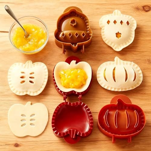 3PCS Mini Hand Pie Molds - Christmas Hand Maker & Dough Presser for Holiday Baking, Perfect Kitchen Tools Accessories for Hand Pies, Pierogi, Ravioli, Calzone & Empanada thumbnail 2