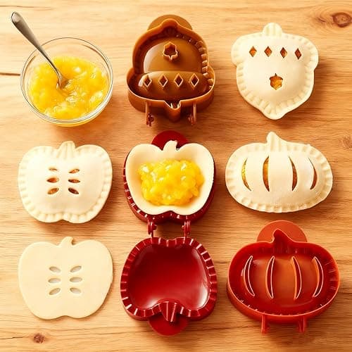 3PCS Mini Hand Pie Molds - Christmas Hand Maker & Dough Presser for Holiday Baking, Perfect Kitchen Tools Accessories for Hand Pies, Pierogi, Ravioli, Calzone & Empanada thumbnail 3