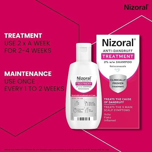 Nizoral Anti-Dandruff Treatment Shampoo with Ketoconazole, 1 x 60ml | Treats and prevents dandruff, clinically proven to control itchy & flaky scalps, soothes infammation thumbnail 6