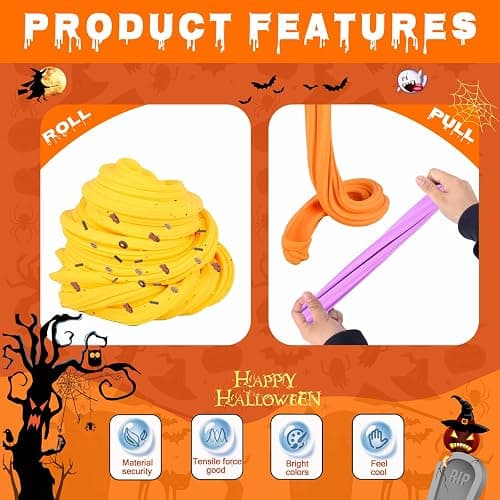 Halloween Slime Kit,6 Packs Scented Butter Slime with Special Halloween Stickers Add-ins,Slime Making Kit for Girls Ages 8-12,Halloween Party Favor for Girls and Boys thumbnail 5