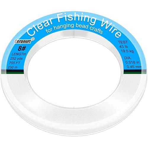 Clear Fishing Wire,755FT Monofilament Fishing Line,Clear String for Hanging,Strong Wire Invisible Nylon Thread for Hanging Balloon,Garland,Picture,Crafts,Decorations,Suitable for Beading Sewing - Image 1